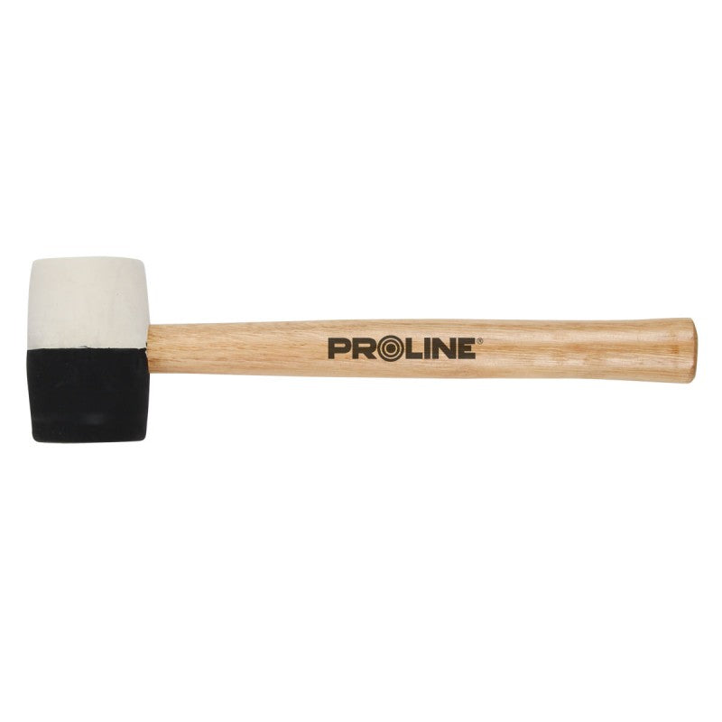 CIOCAN CAUCIUC BICOLOR CU MANER LEMN 44MM / 230G