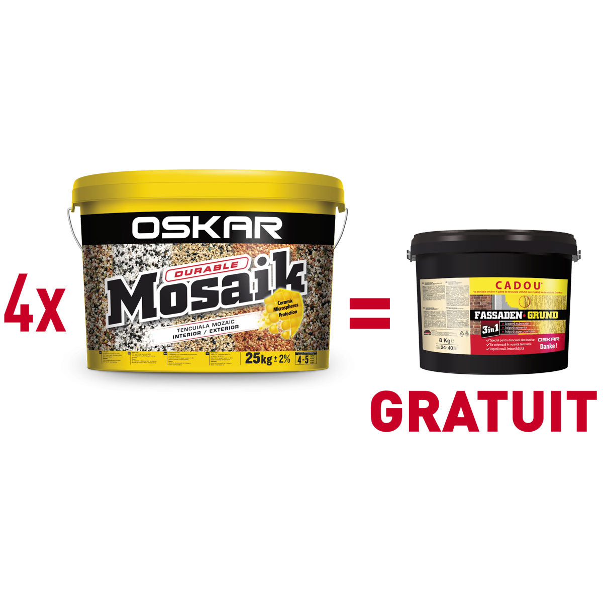TENCUIALA DECORATIVA OSKAR MOSAIK 25KG