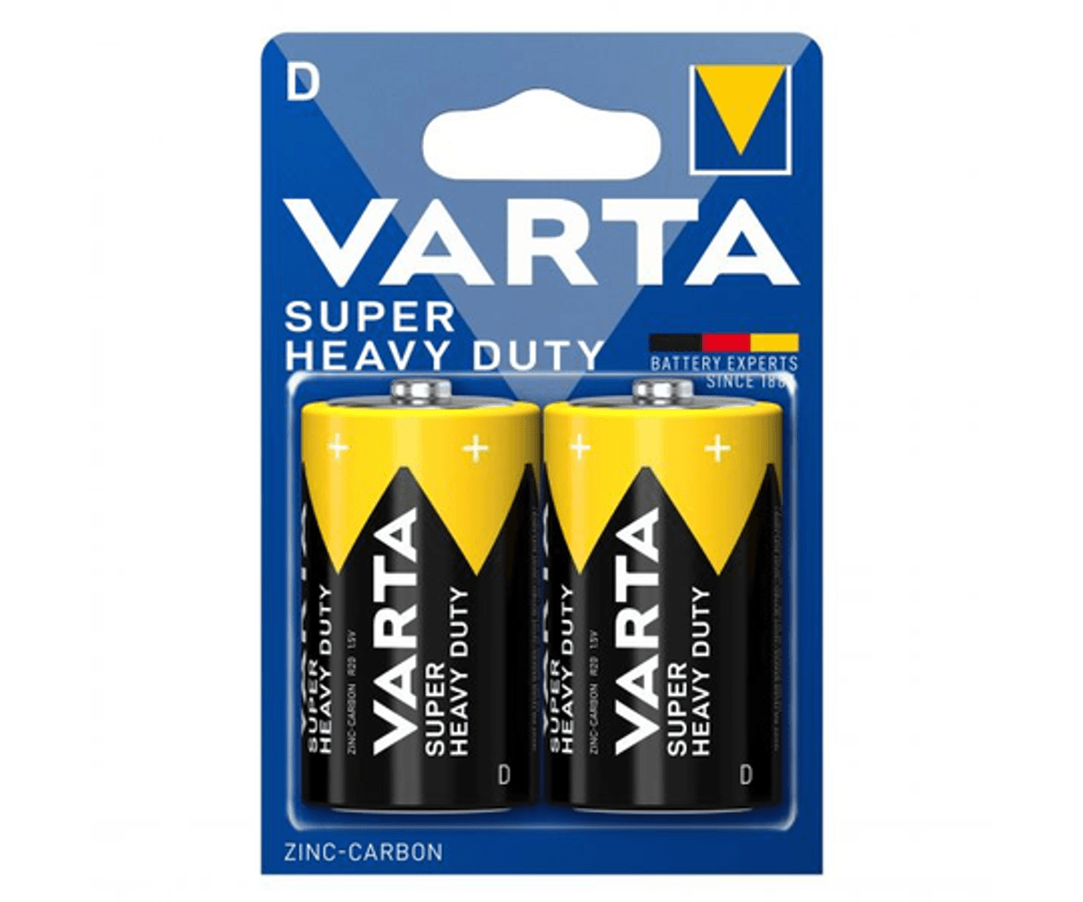 VARTA SUPER HEAVY DUTY D R20 FOL X2