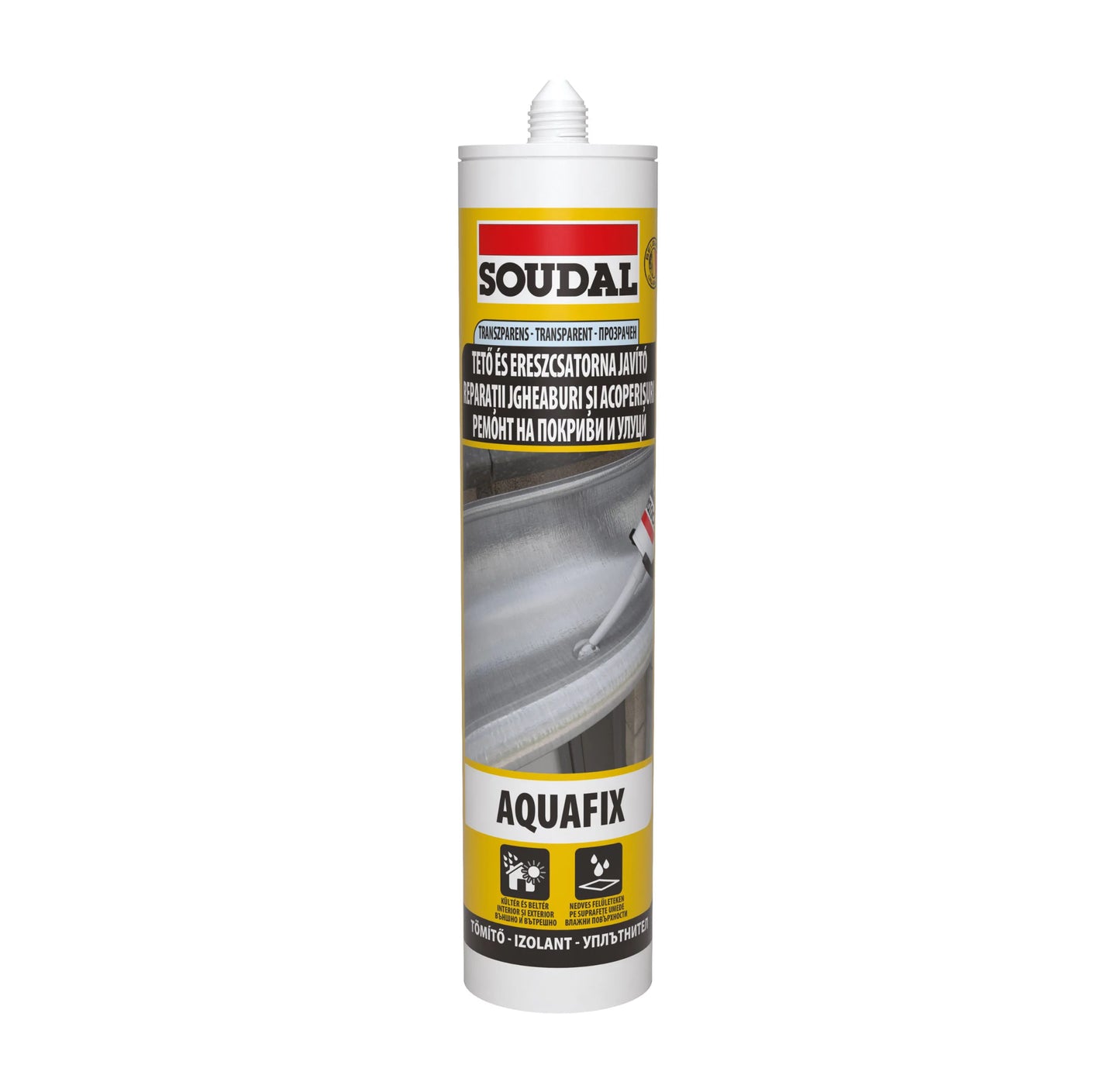 SILICONE TRANSPARENT AQUA FIX SOUDAL 280ML