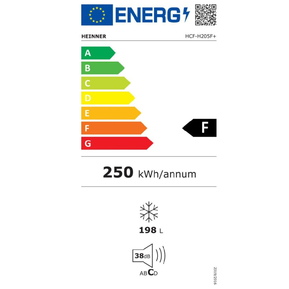 HEINNER REFRIGERATOR 198L HCF-H205F+
