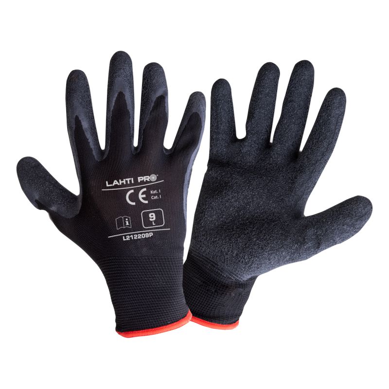 MANUSA LATEX CU POLIESTER / NEGRU