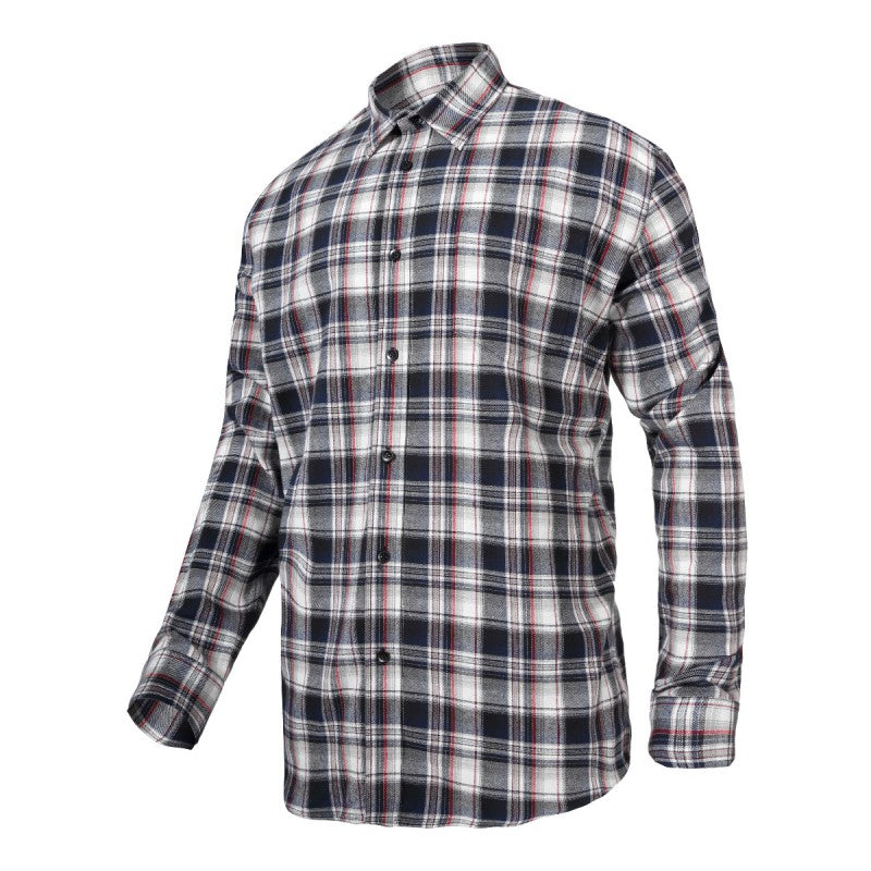 CAMASA FLANEL CU CAROURI GROASA / GRI - 3XL/H-194