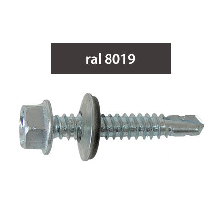 SURUBURI PERFORATOARE RAL8019-MAHONIU 4.8X35MM, 250/SET