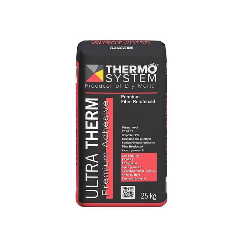 ADEZIV POLISTIREN SI VATA PREMIUM ULTRATHERM THERMOSYSTEM 25 KG