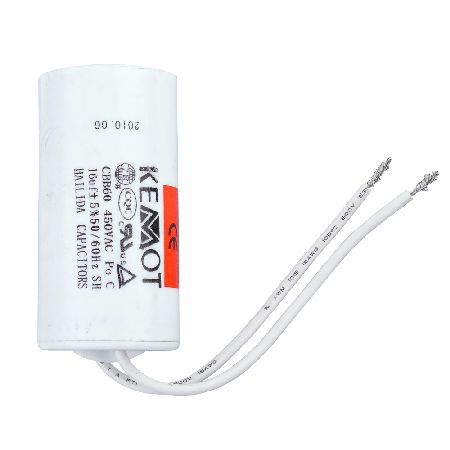 CONDENSATOR MOTOR CU FIR CONECTOR - 8.00UF / 450V