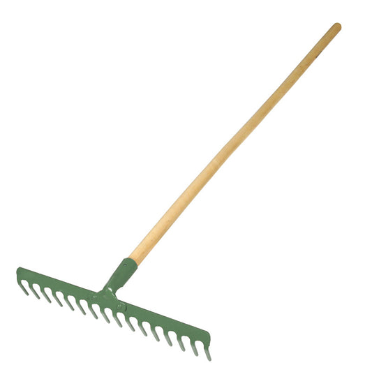 GREBLA METALICA CU MANER LEMN 110CM / 12 DINTI