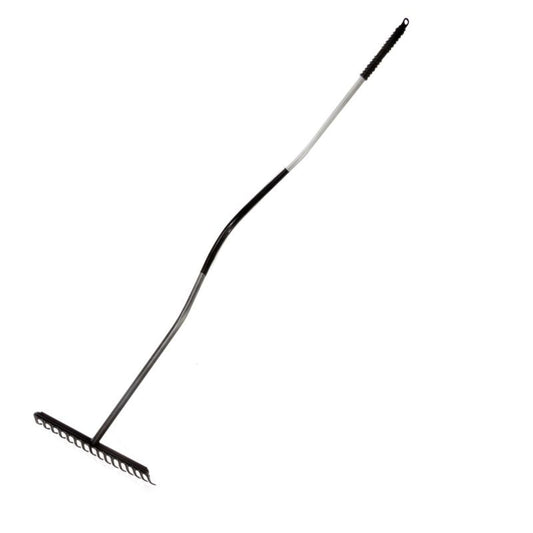 GREBLA METALICA CU MANER METALIC 150CM / 16 DINTI