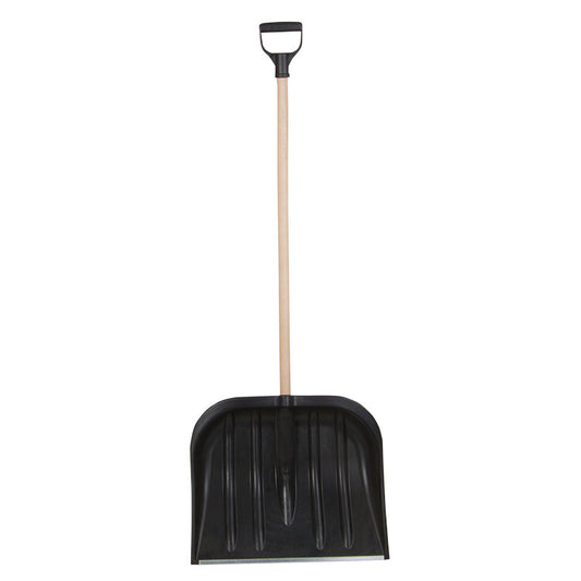 LOPATA ZAPADA PLASTIC ROTUNJIT CU MANER LEMN 485X395MM