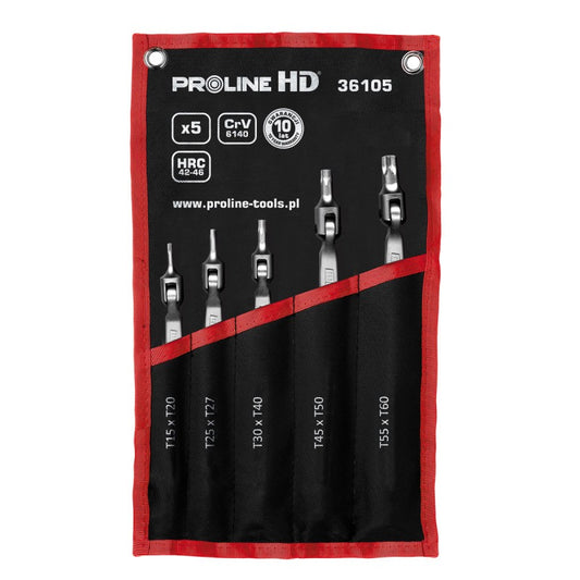 SET CHEI CU TORXURI FLEXIBILE CR-VA HD T15-T60 - 5P.