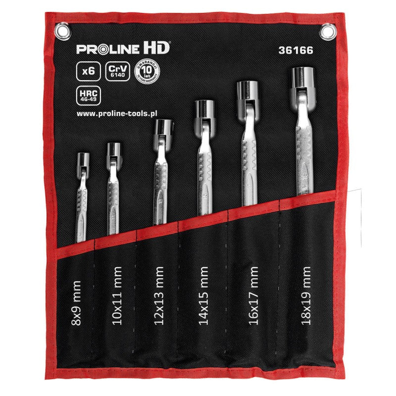 SET CHEI CU TUBULARE FLEXIBILE CR-VA HD 8-19MM - 6P.