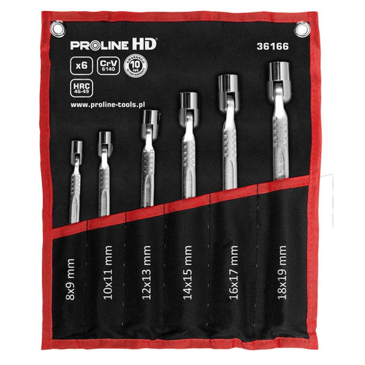 SET CHEI CU TUBULARE FLEXIBILE CR-VA HD 8-19MM - 6P.