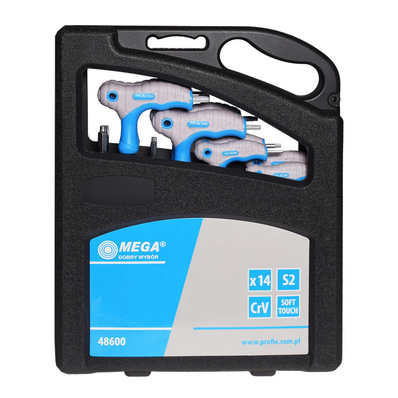 SET CHEI NEGATIVE TIP-T CR-VA HEXAGONALE / TORX - 14P.