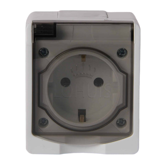 SIMPLE SOCKET PT+COVER IP55 16A PACIFIC 32252 ELVON+TV0.15