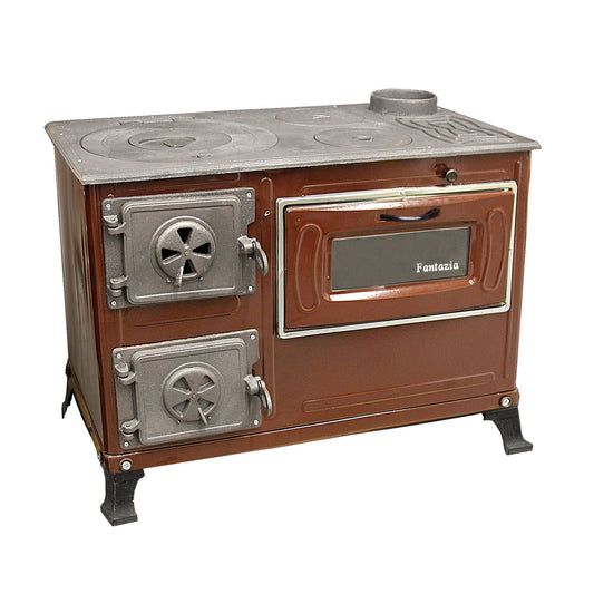 PINK FANTASIA BROWN ENAMEL STOVE LEFT