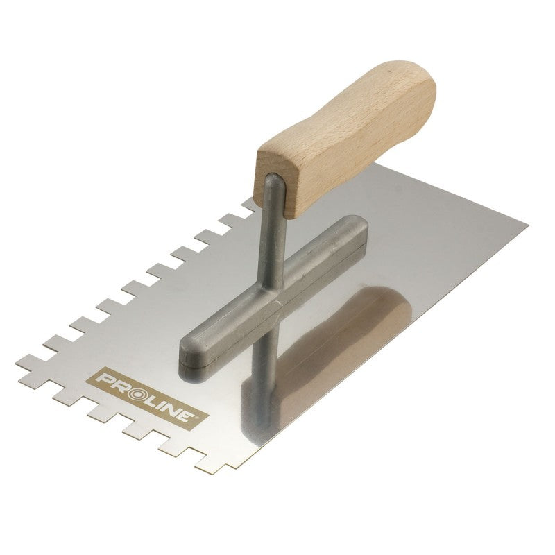 GLETIERA INOX DINTATA CU MANER LEMN 270X130/6MM