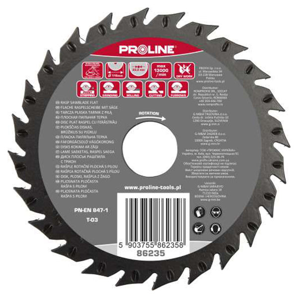 DISC RASPEL CIRCULAR PLAT / FRONTAL-LATERAL - 115MM