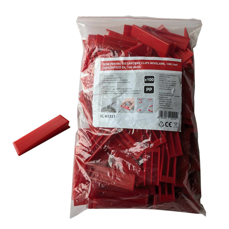 PENE PENTRU DISTANTIERE CLIPS NIVELARE, 100/SET