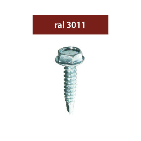 SURUBURI PERFORATOARE RAL3011-BORDO 4.8X28MM, 250/SET