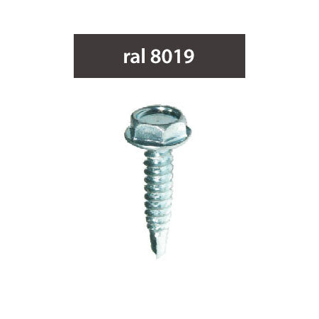 SURUBURI PERFORATOARE RAL8019-MAHONIU 4.8X28MM, 250/SET