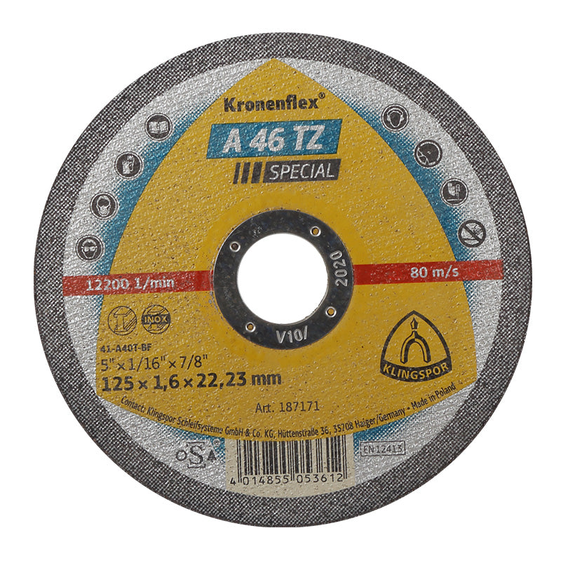 DISC DEBITARE INOX 125X1.6MM / A46TZSPECIAL
