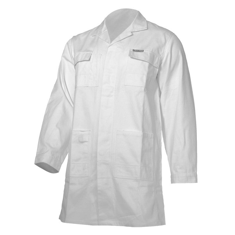 HALAT LUCRU BUMBAC / ALB - 3XL