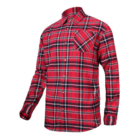 CAMASA FLANEL CU CAROURI GROASA / ROSU - L/H-176