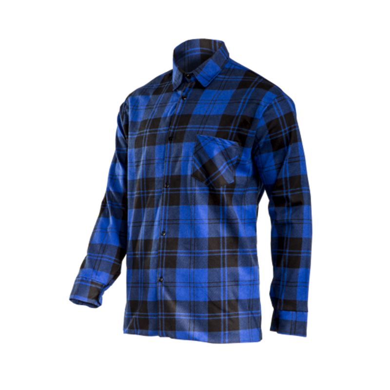 CAMASA FLANEL CU CAROURI GROASA / ALBASTRU - XL
