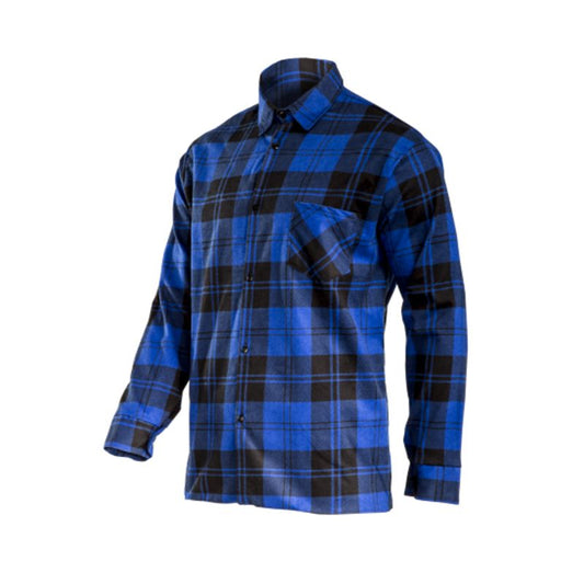 CAMASA FLANEL CU CAROURI GROASA / ALBASTRU - 2XL