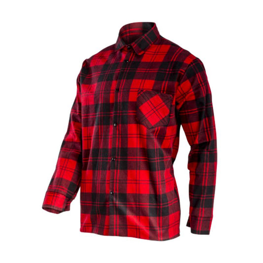 CAMASA FLANEL CU CAROURI GROASA / ROSU - 3XL