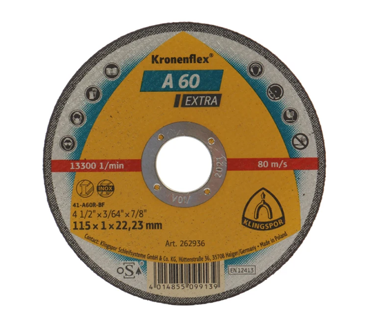 DISC KLINGSPOR A60 115 x 1 mm