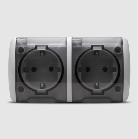 Socket with Schuko PT 2001 Cover / Type: Double