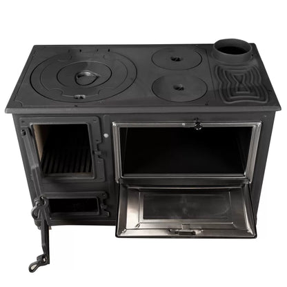 FANTAZIA PINK ENAMEL STOVE LUXURY ANTHRACITE GRAY RIGHT