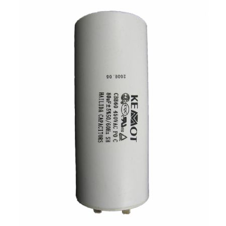 CONDENSATOR MOTOR CU SURUB CONECTOR -  80UF / 450V