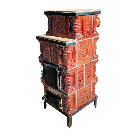 4R BROWN TERRACOTTA STOVE, RIGHT