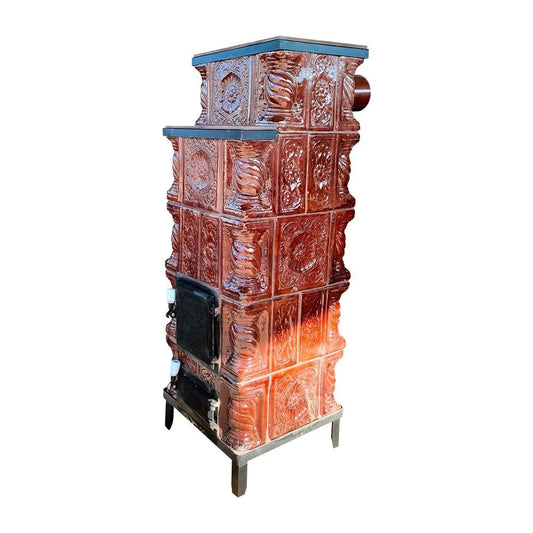 5R BROWN TERRACOTTA STOVE, RIGHT